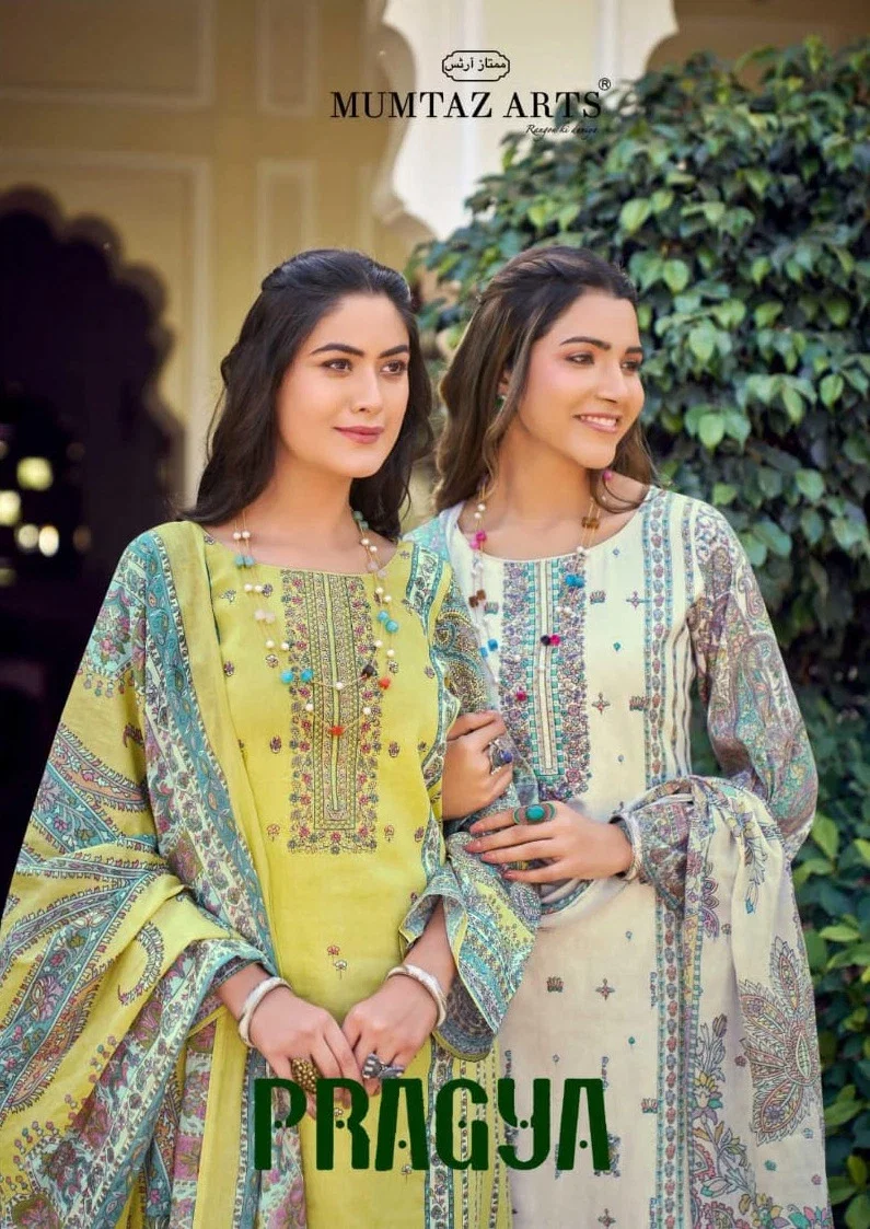 Mumtaz Pragya Jam Satin Digital Printed Dress Material Collection