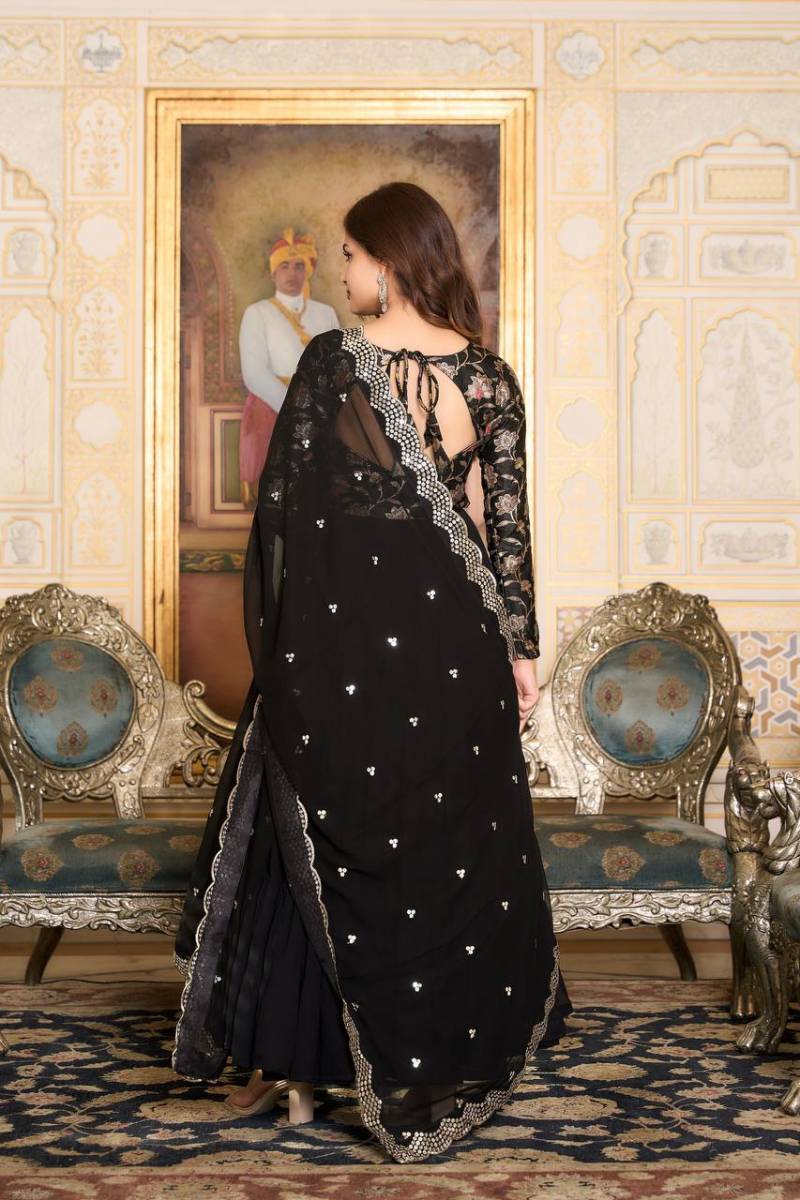 Sn 2387 88 Stunning Faux Georgette Gown With Dupatta Collection