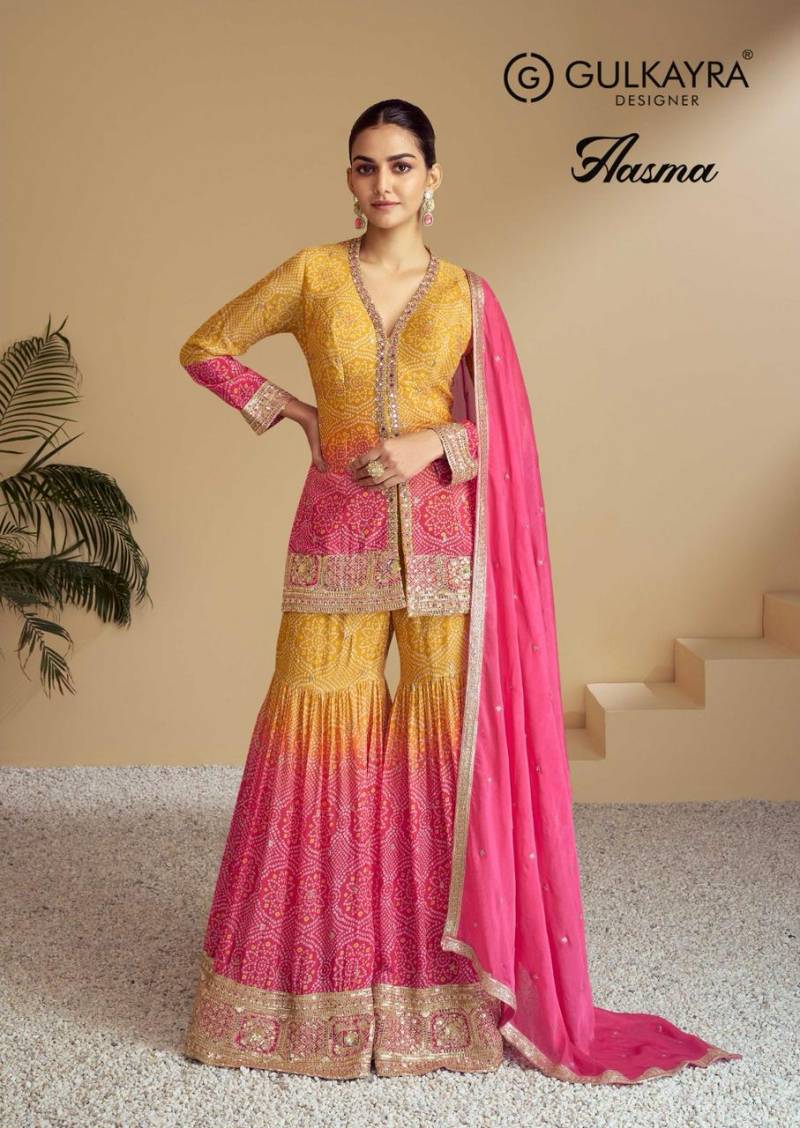 Gulkayra Aasma Chinon Digital Designer Salwar Suits Collection