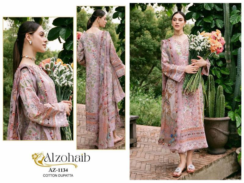 Alzohaib Az 1133 To 1142 Cotton Dupatta Pakistani Suits Collection