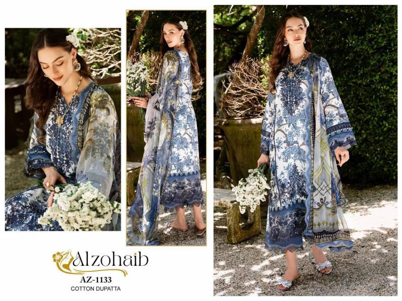 Alzohaib Az 1133 To 1142 Cotton Dupatta Pakistani Suits Collection