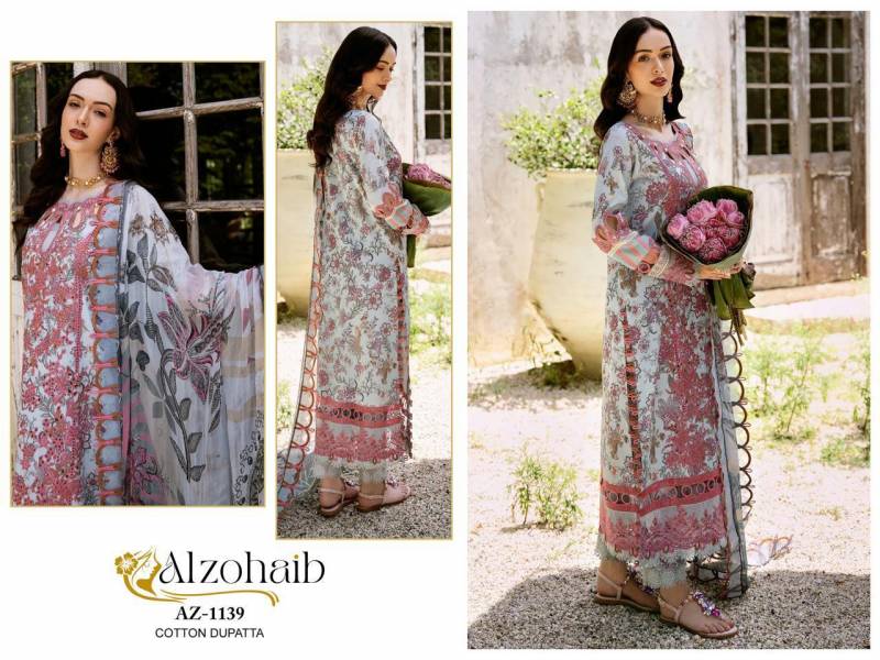 Alzohaib Az 1133 To 1142 Cotton Dupatta Pakistani Suits Collection