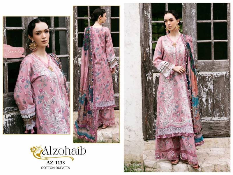 Alzohaib Az 1133 To 1142 Cotton Dupatta Pakistani Suits Collection