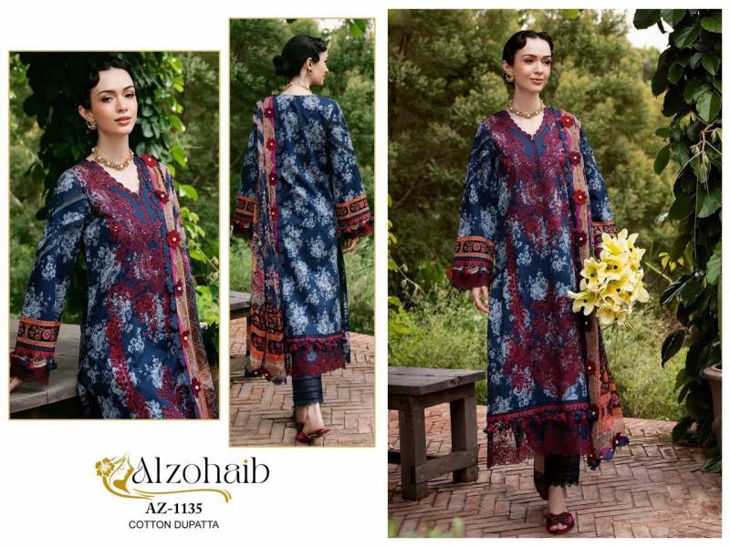 Alzohaib Az 1133 To 1142 Cotton Dupatta Pakistani Suits Collection