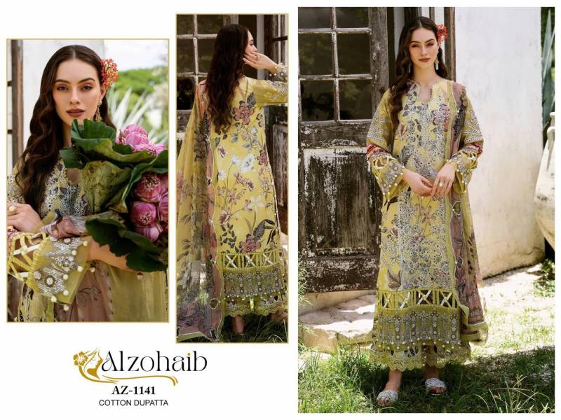 Alzohaib Az 1133 To 1142 Cotton Dupatta Pakistani Suits Collection