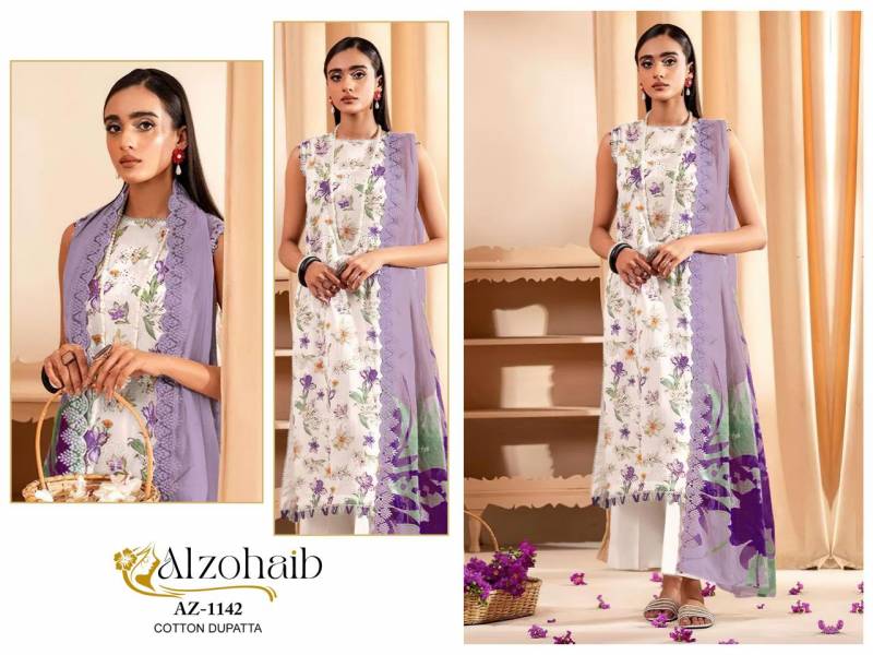 Alzohaib Az 1133 To 1142 Cotton Dupatta Pakistani Suits Collection