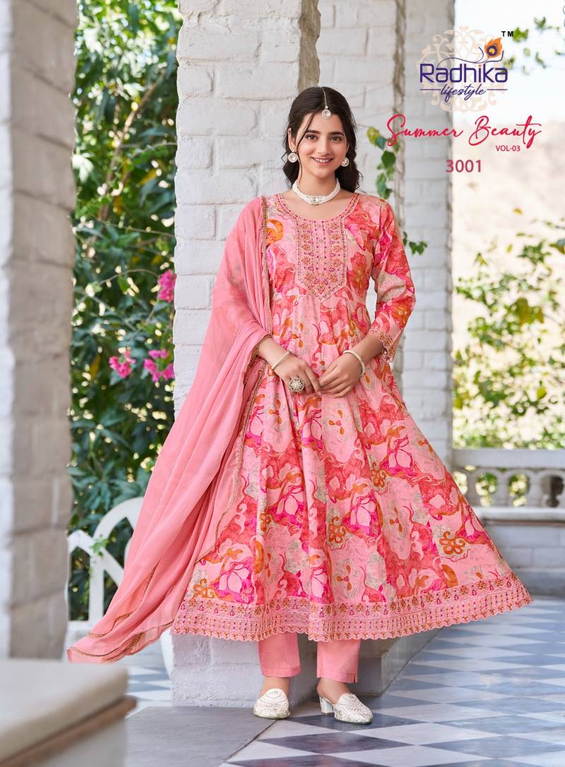 Radhika Summer Beauty Vol 3 Anarkali Ready Made Collection