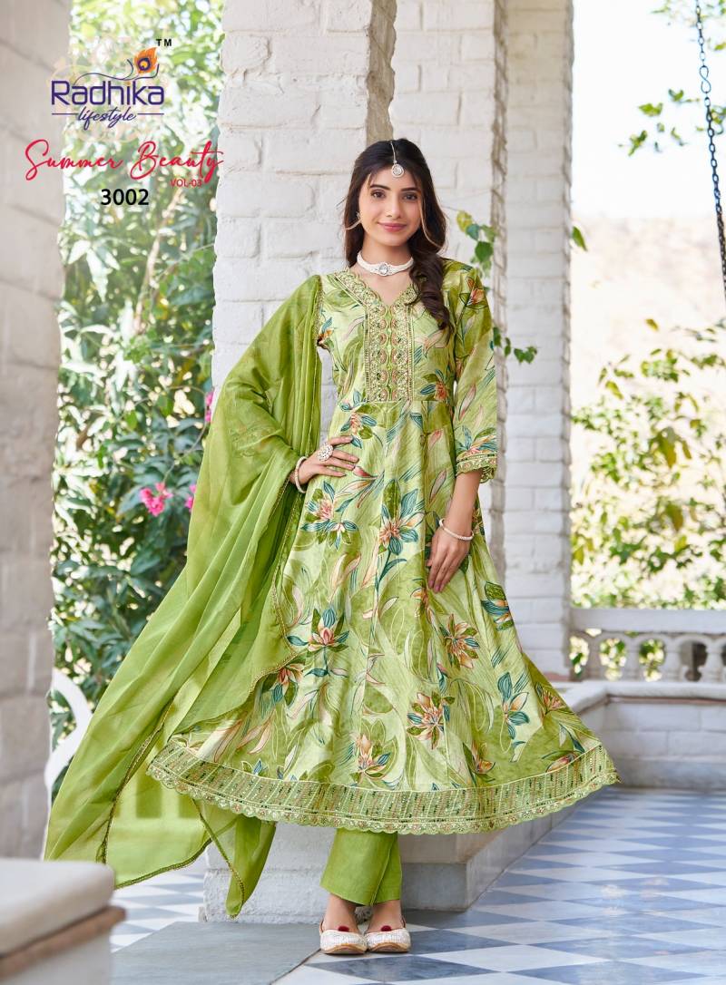 Radhika Summer Beauty Vol 3 Anarkali Ready Made Collection