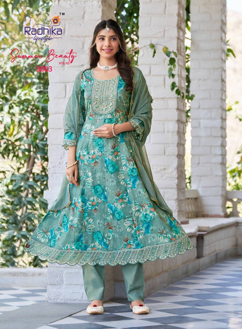 Radhika Summer Beauty Vol 3 Anarkali Ready Made Collection
