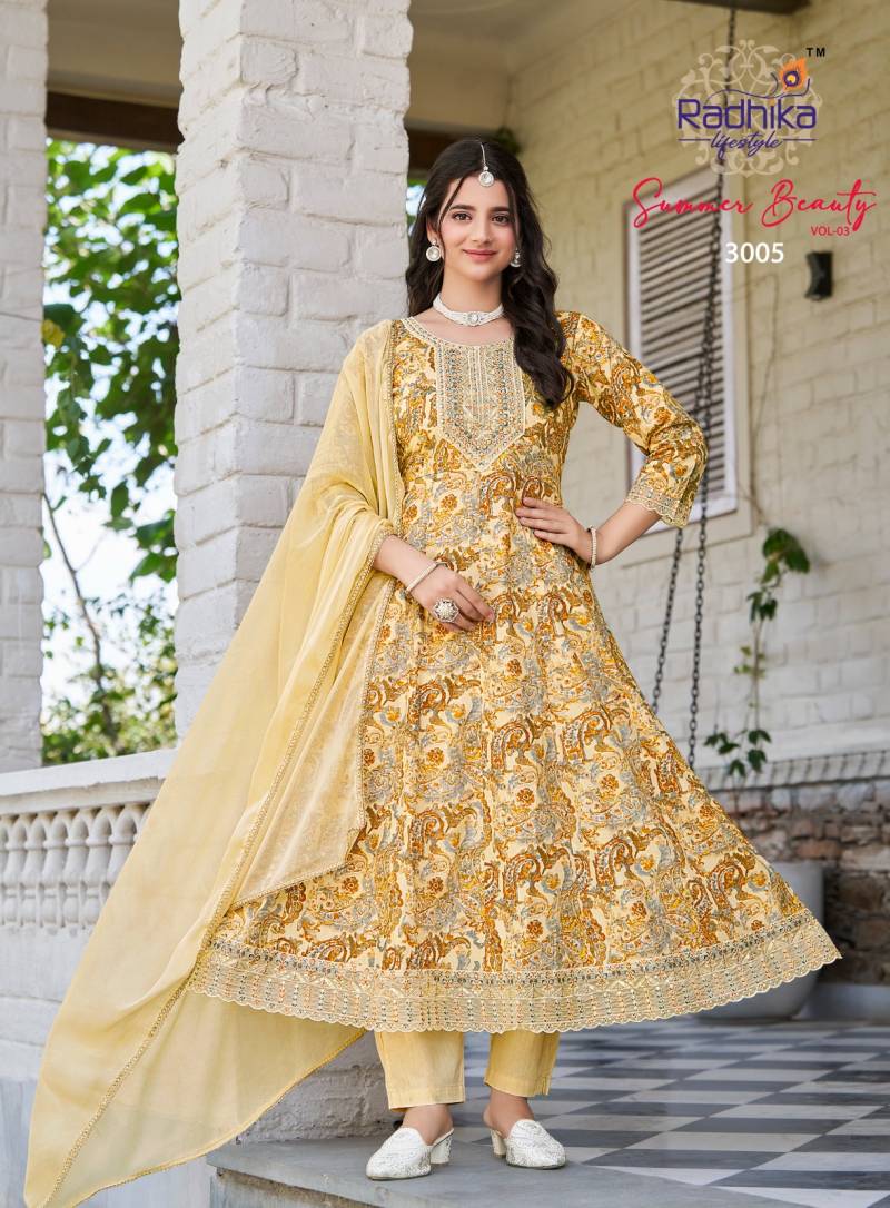 Radhika Summer Beauty Vol 3 Anarkali Ready Made Collection