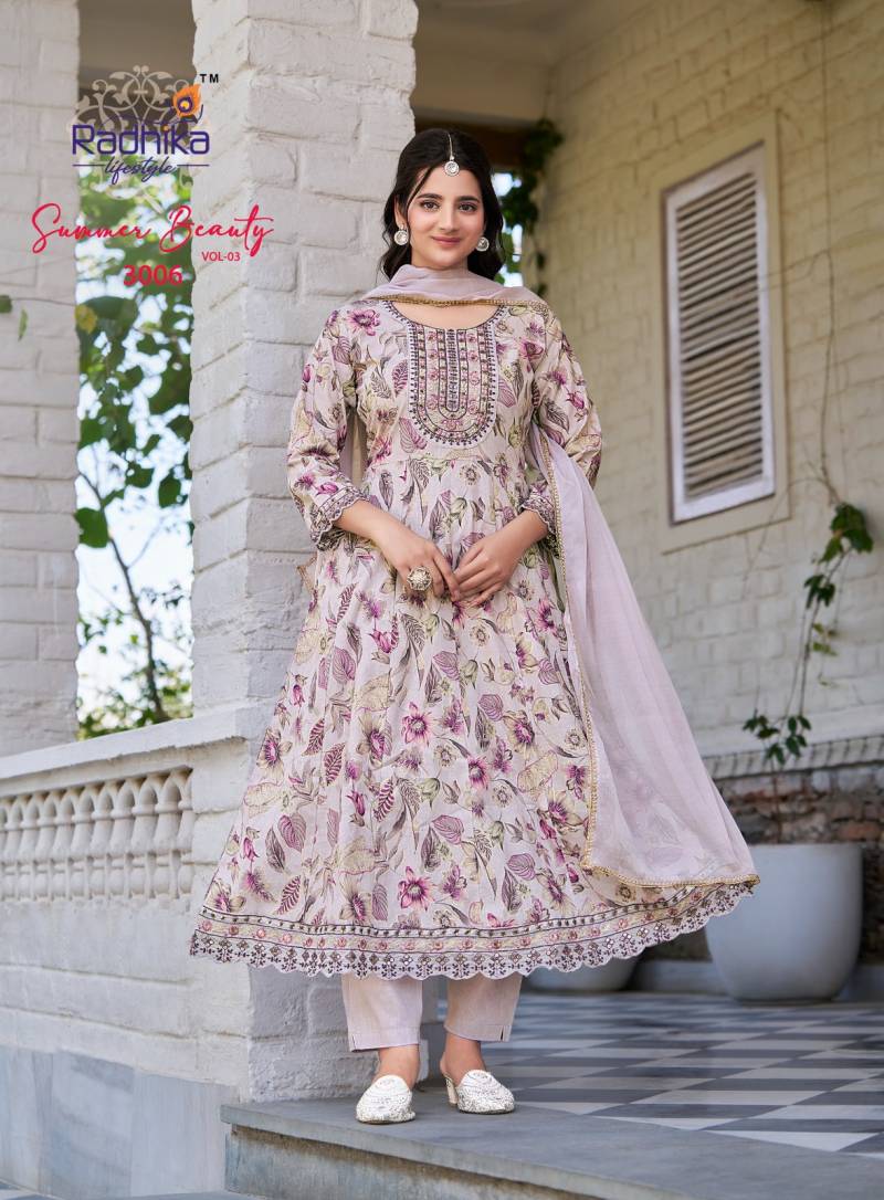 Radhika Summer Beauty Vol 3 Anarkali Ready Made Collection