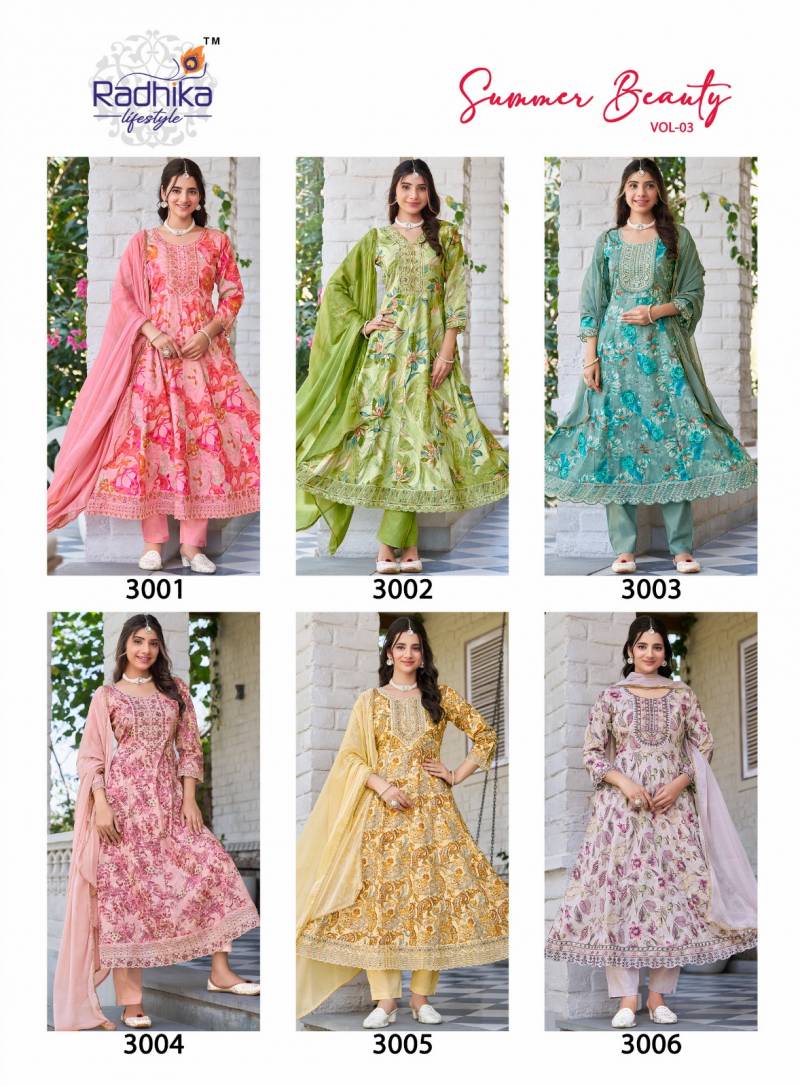 Radhika Summer Beauty Vol 3 Anarkali Ready Made Collection