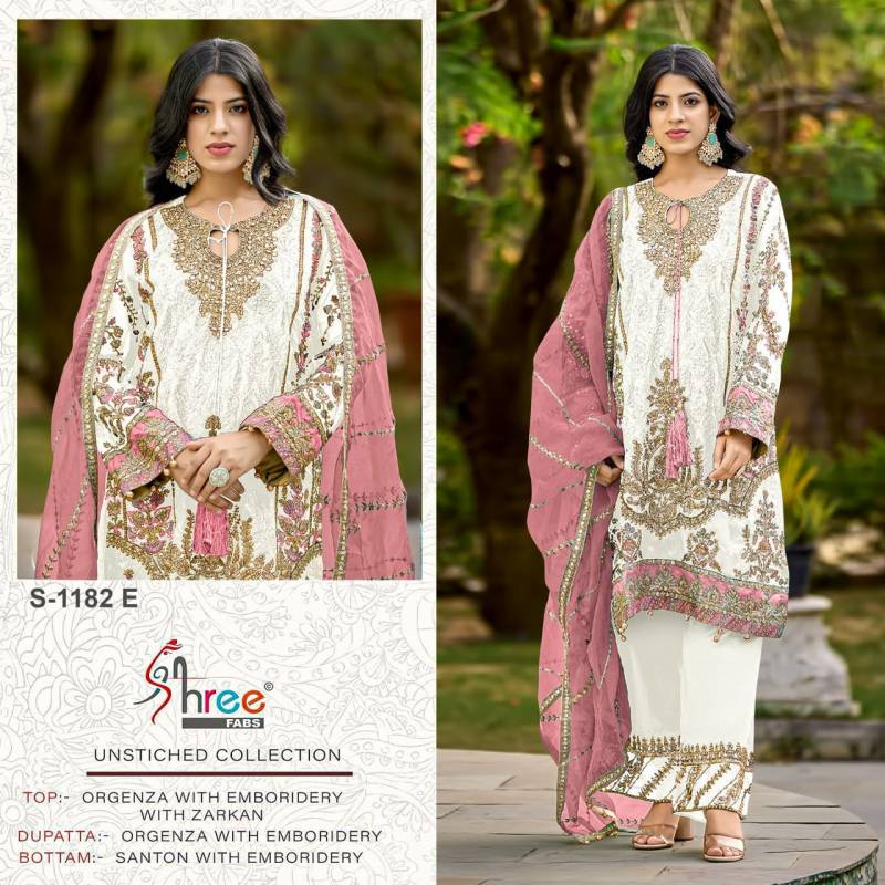 Shree S 1182 Organza Pakistani Salwar Suits Collection