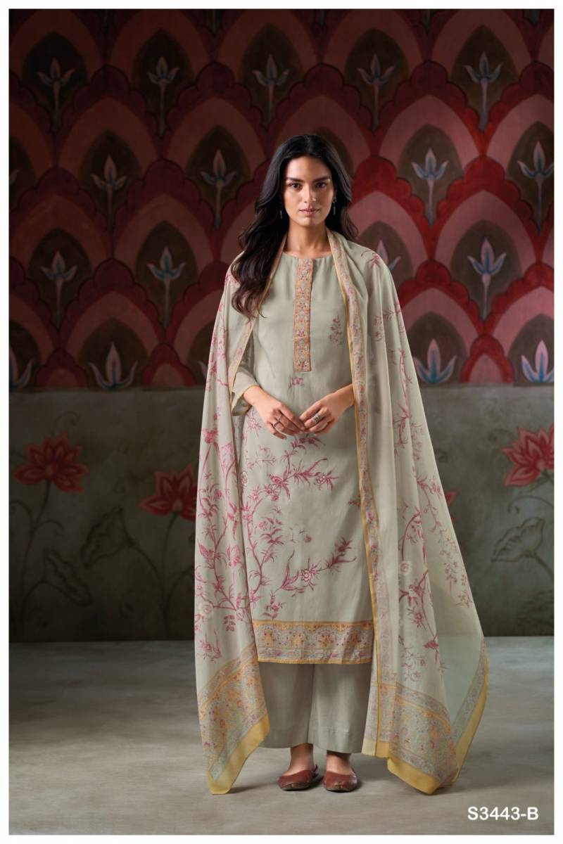 Ganga Irene Mal Printed With Hand Embroidered Salwar Suit Collection