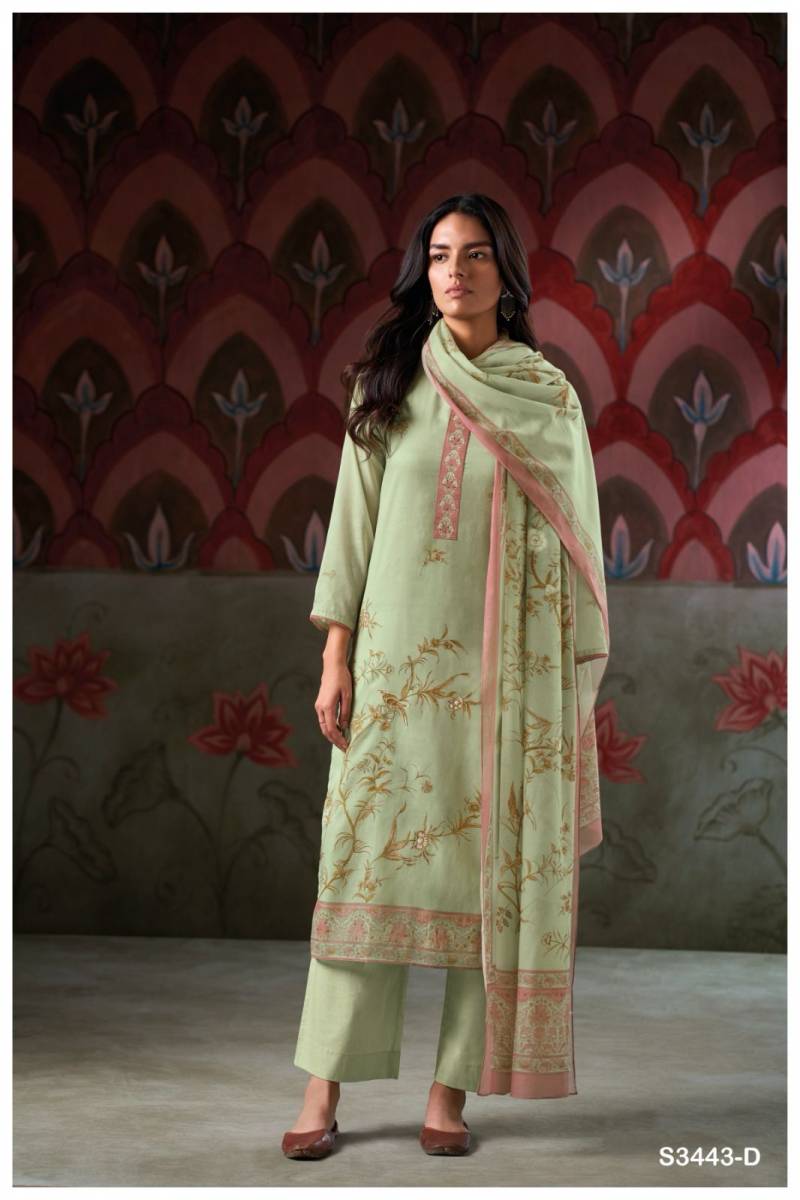 Ganga Irene Mal Printed With Hand Embroidered Salwar Suit Collection