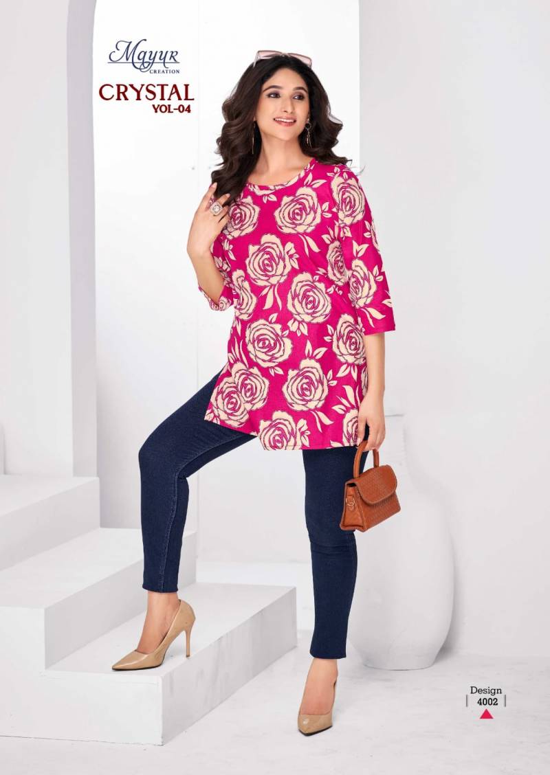 Mayur Crystal Vol 4 Cotton Printed Fancy Ladies Tops Collection