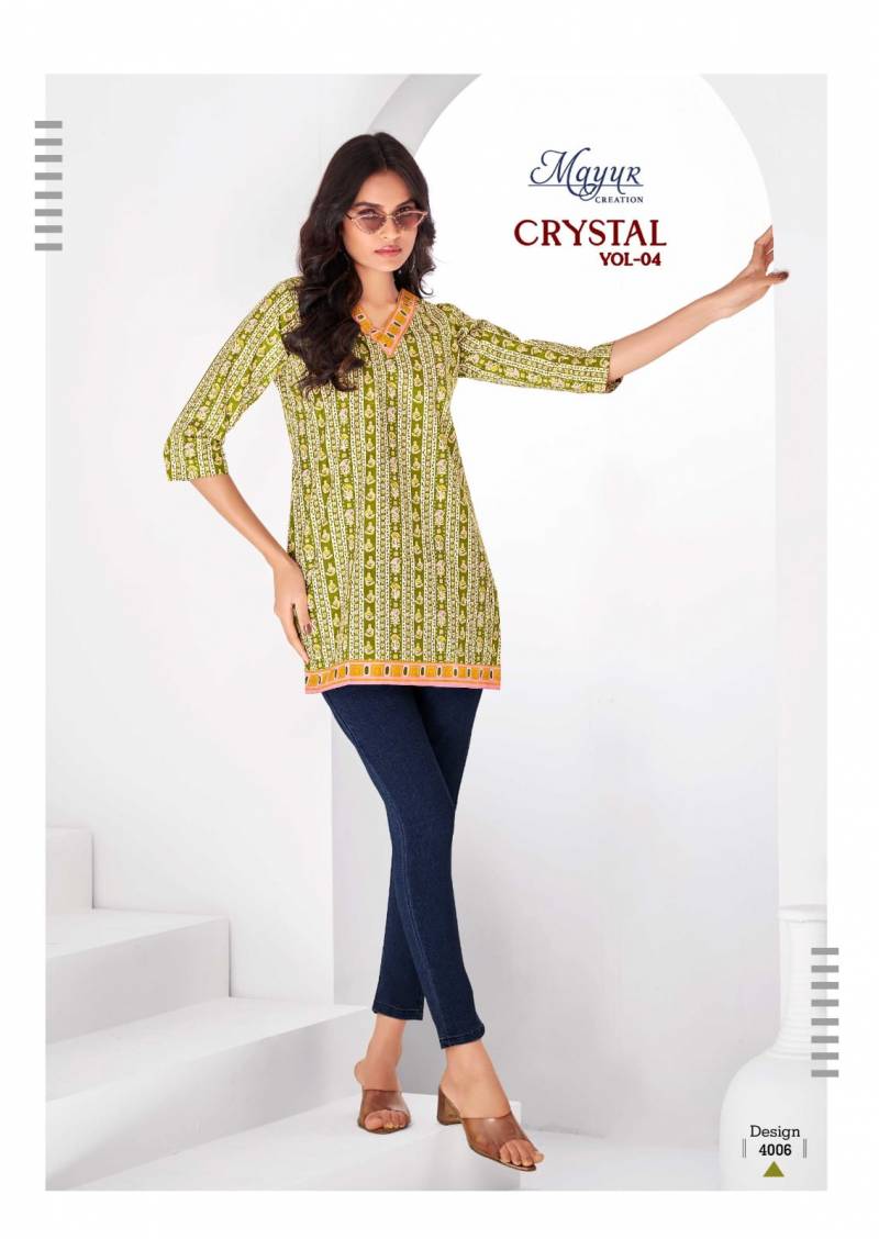 Mayur Crystal Vol 4 Cotton Printed Fancy Ladies Tops Collection