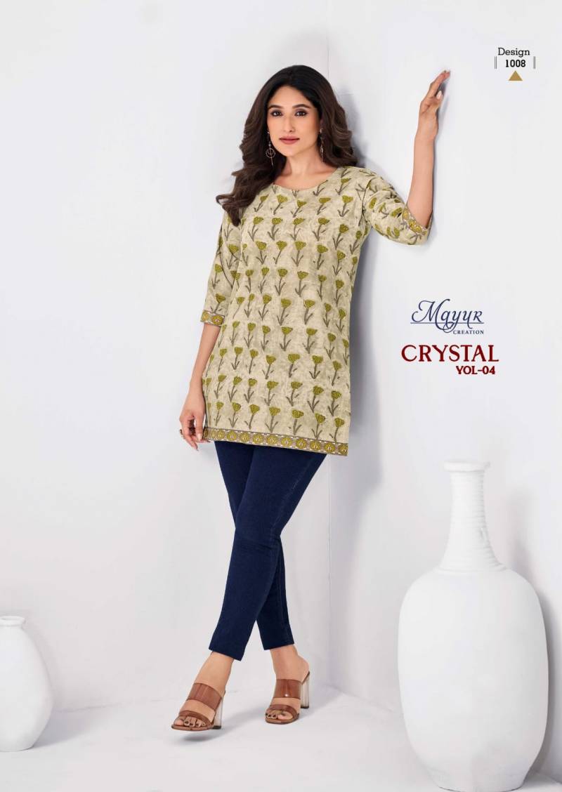 Mayur Crystal Vol 4 Cotton Printed Fancy Ladies Tops Collection