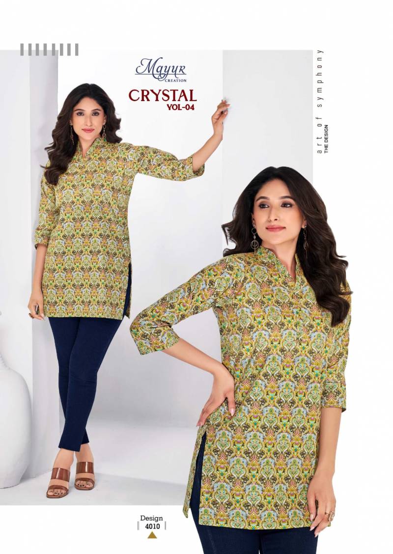 Mayur Crystal Vol 4 Cotton Printed Fancy Ladies Tops Collection
