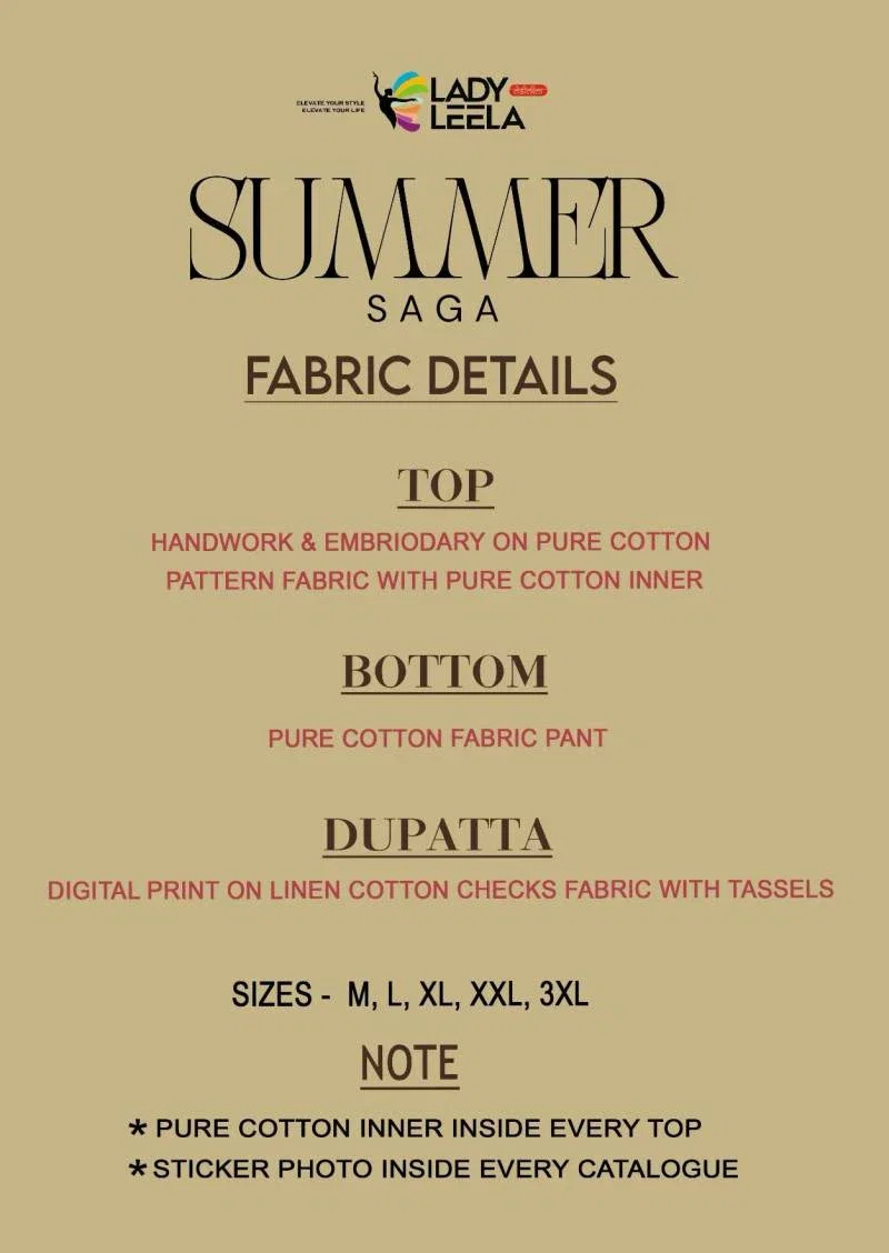 Lady Leela Summer Saga Cotton Kurti Pant With Dupatta Collection