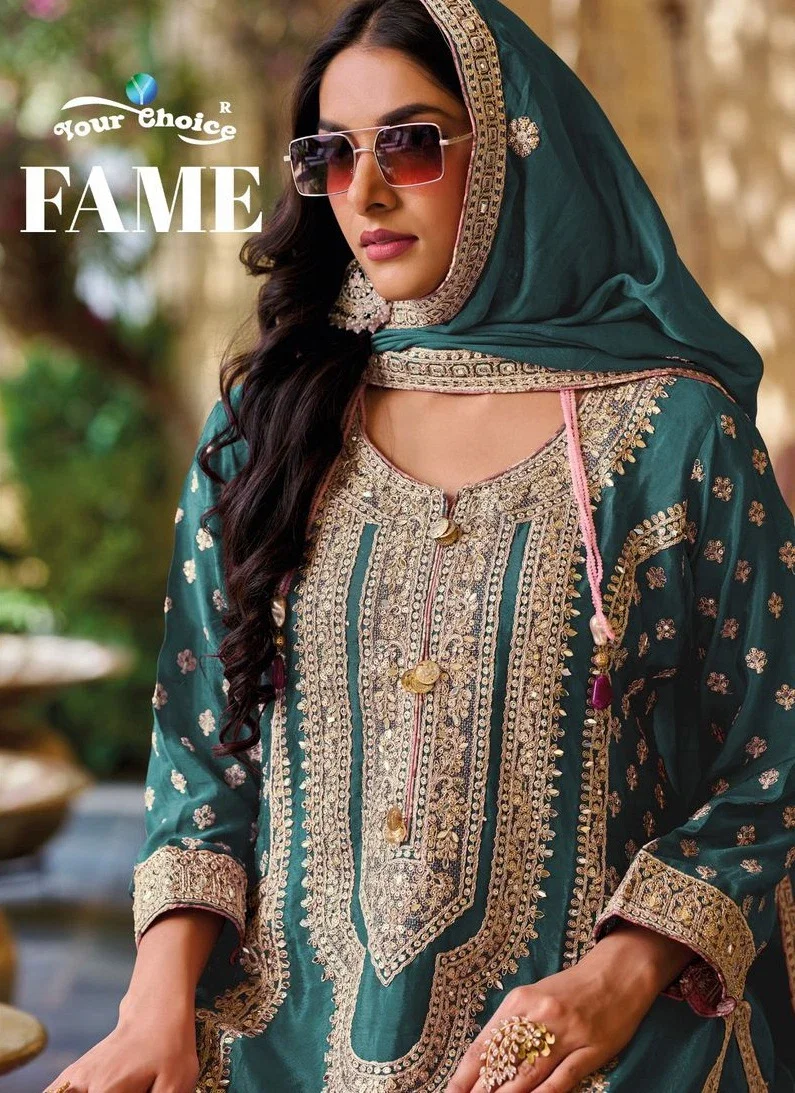 Your Choice Fame Chinon Designer Salwar Suits Collection