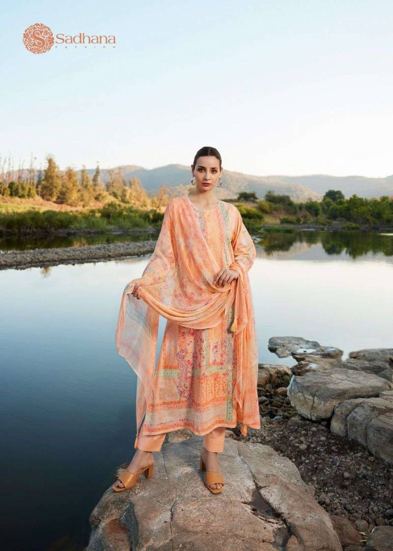 Sadhana Raazia Lawn Cotton Digital Printed Dress Material Collection