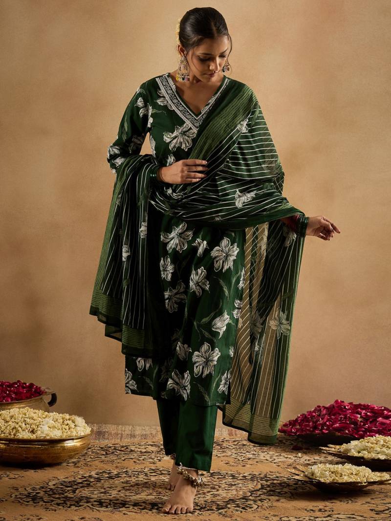 Indo Era 2546 Fancy Cotton Kurti Bottom With Dupatta Collection