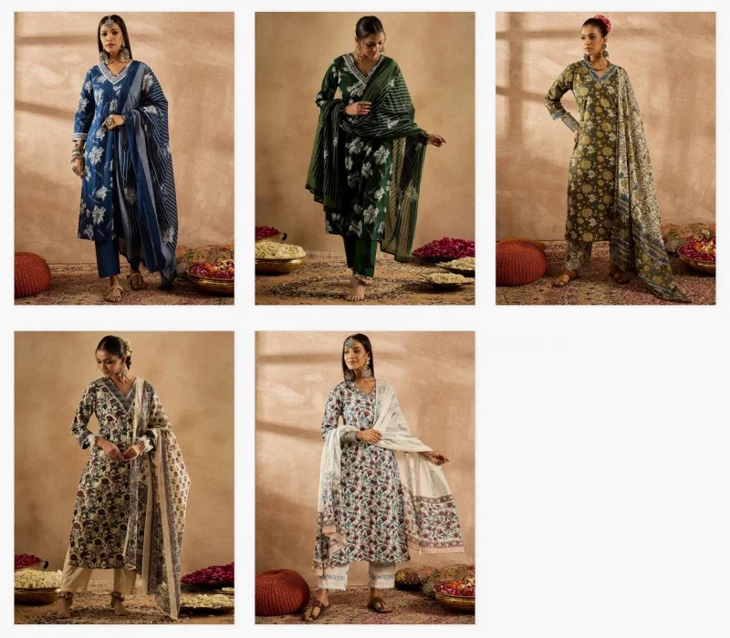 Indo Era 2546 Fancy Cotton Kurti Bottom With Dupatta Collection