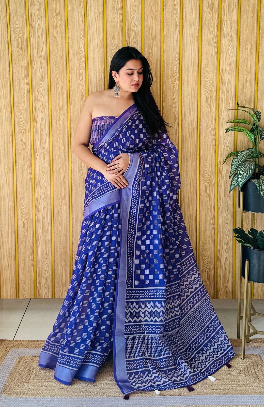 Scmd Shukriya Linen Cotton Digital Printed Saree Collection