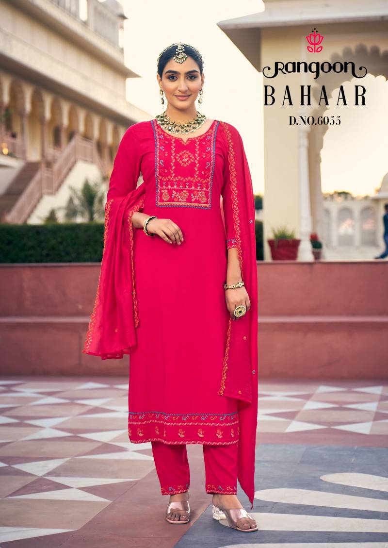 Rangoon Bahaar Airjet Rayon Kurti Bottom With Dupatta Collection