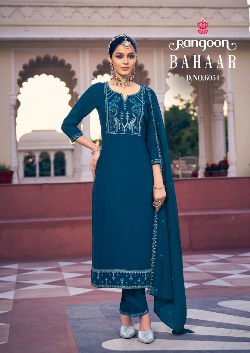 Rangoon Bahaar Airjet Rayon Kurti Bottom With Dupatta Collection