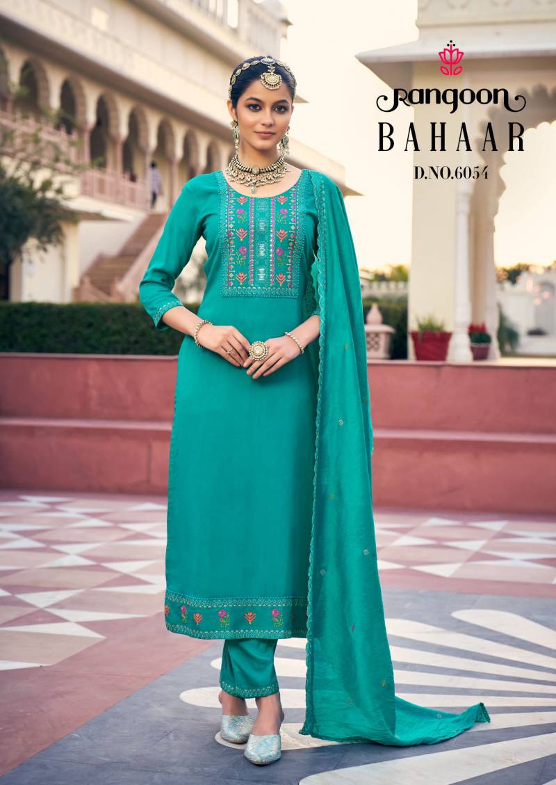 Rangoon Bahaar Airjet Rayon Kurti Bottom With Dupatta Collection
