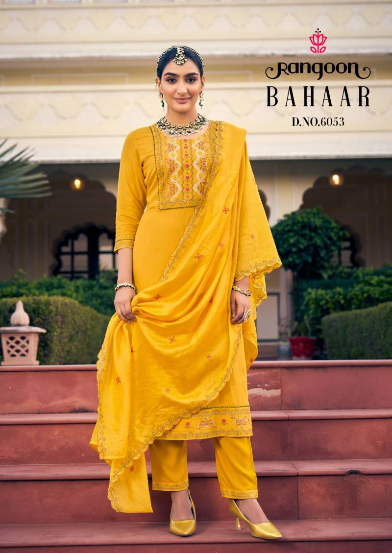 Rangoon Bahaar Airjet Rayon Kurti Bottom With Dupatta Collection