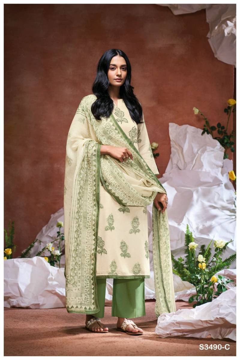 Ganga Damaris Cotton Dobby Printed Salwar Suit Collection