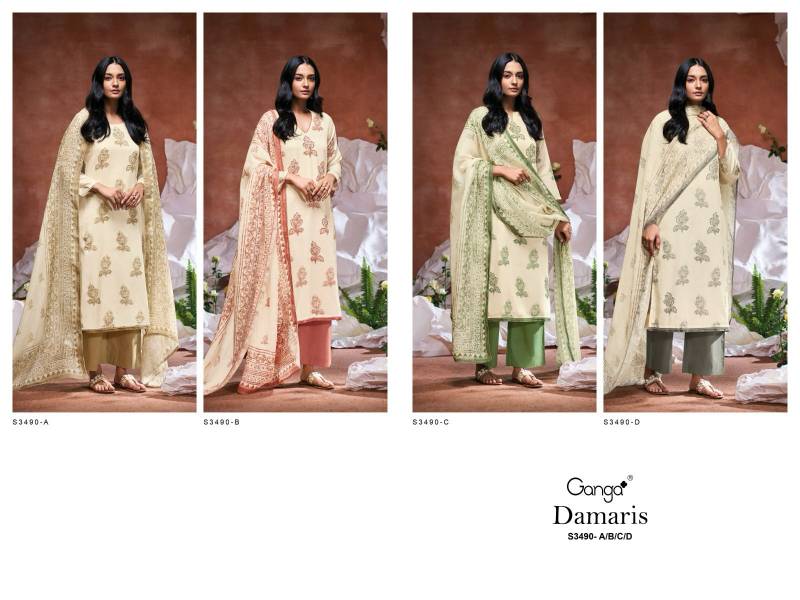 Ganga Damaris Cotton Dobby Printed Salwar Suit Collection
