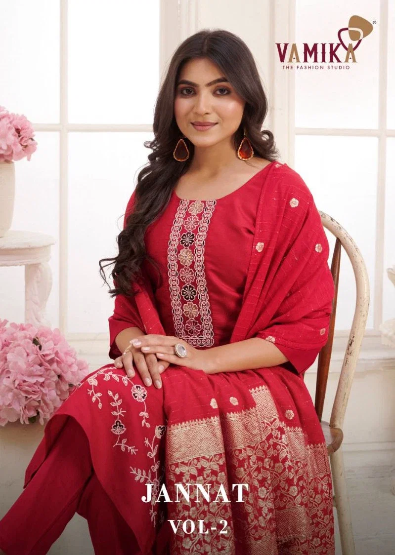 Vamika Jannat Vol 2 Viscose Vertican Silk Salwar Kameez Collection