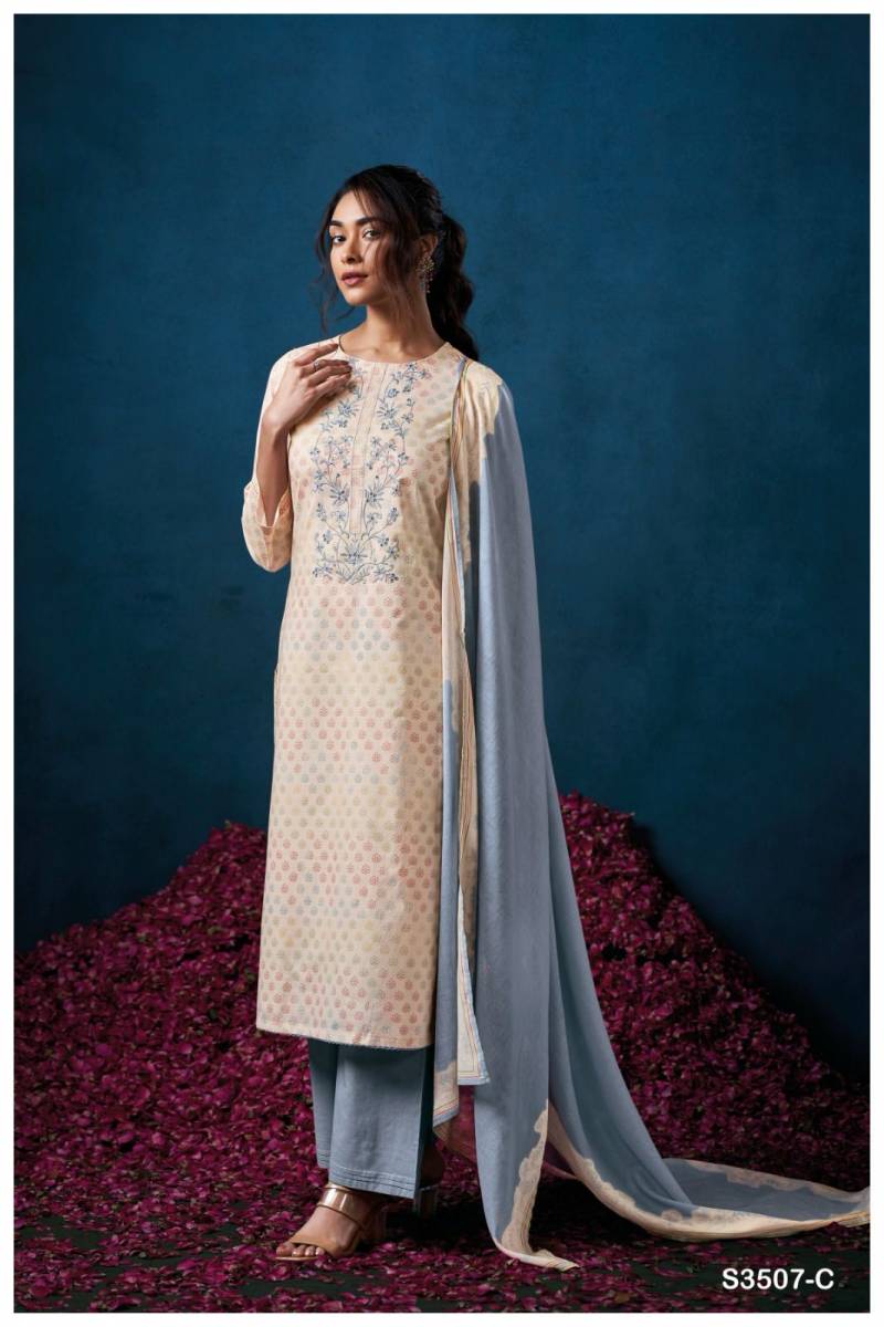 Ganga Falyn Cotton Printed Embroidered Salwar Suit Collection