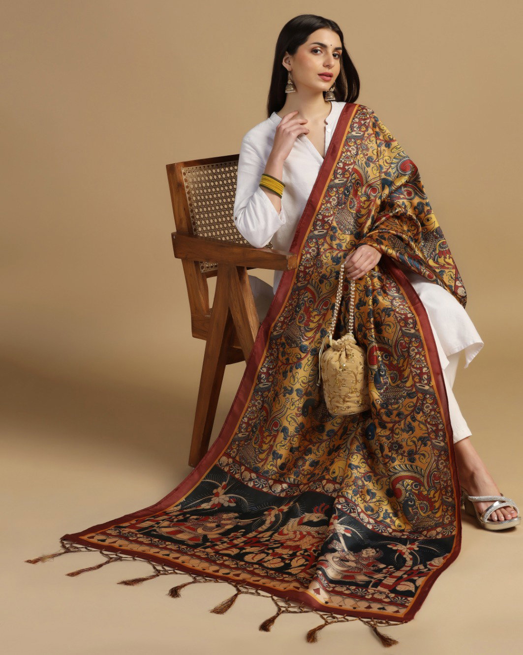 James 2 Assam Silk Printed dupatta Collection