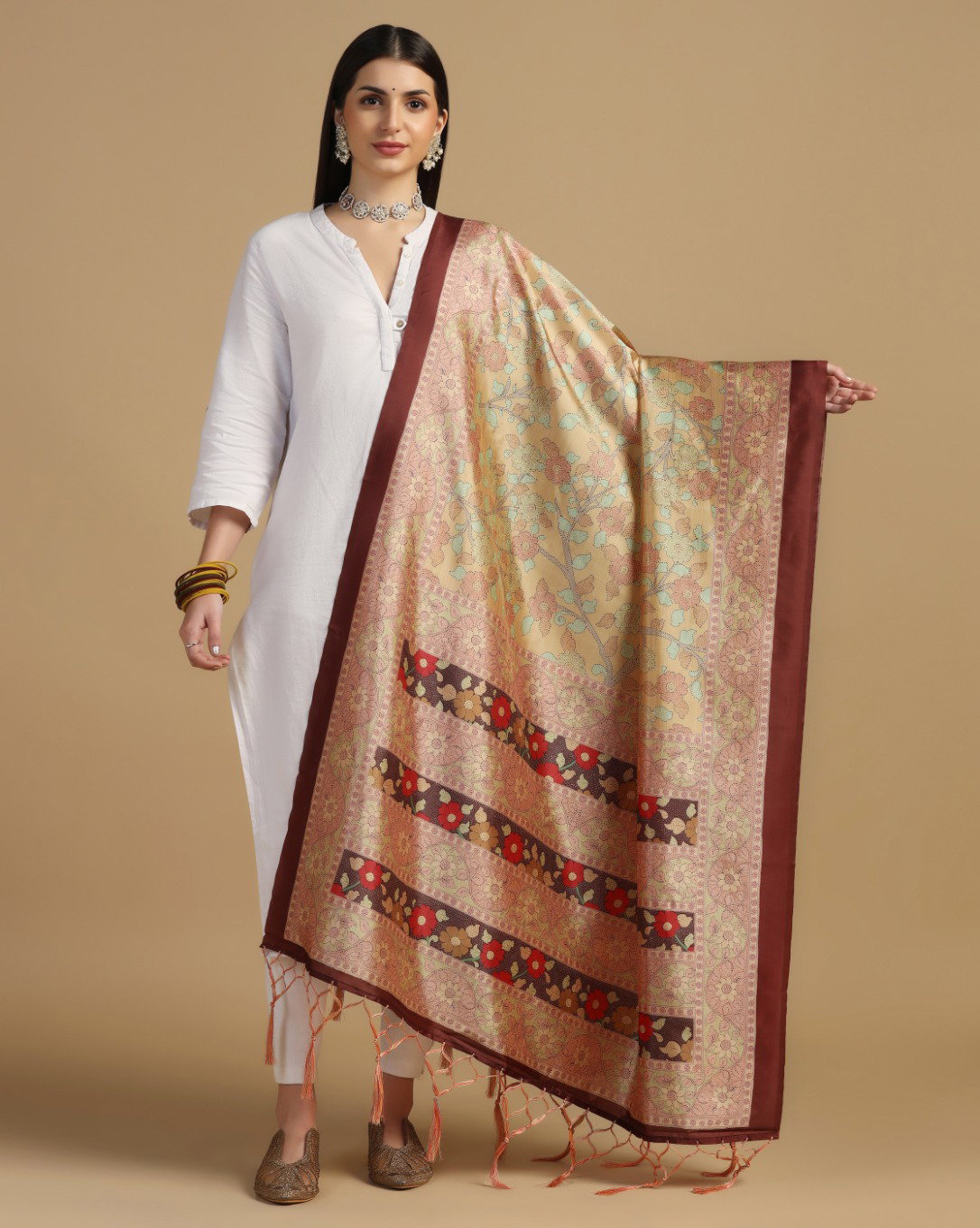 James 2 Assam Silk Printed dupatta Collection