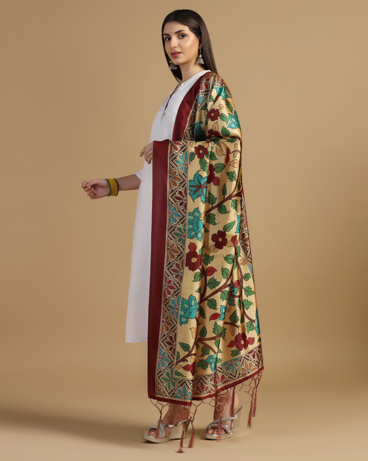 James 2 Assam Silk Printed dupatta Collection
