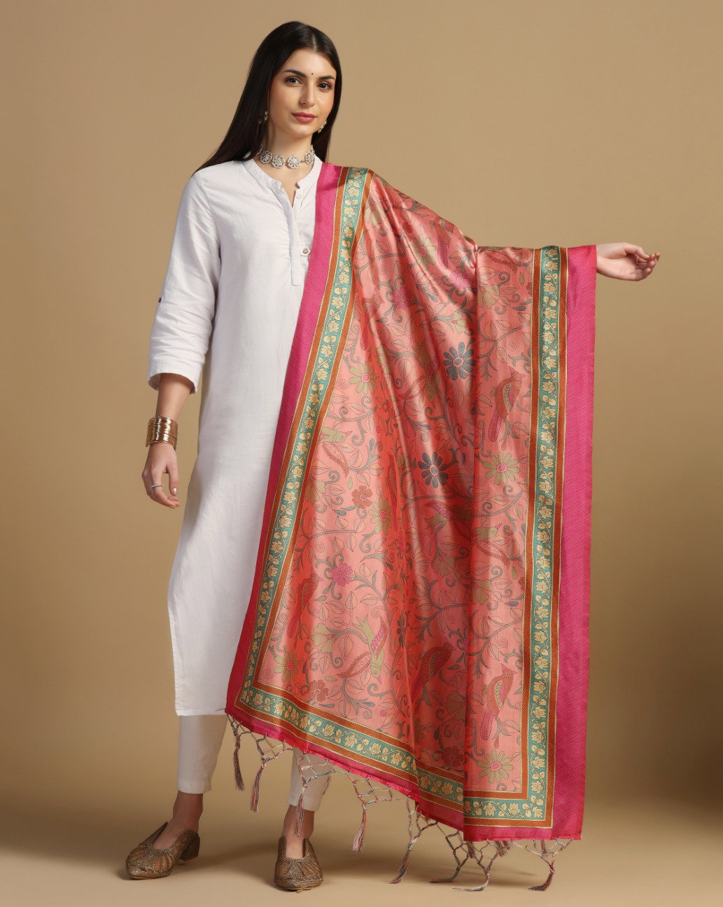 James 2 Assam Silk Printed dupatta Collection