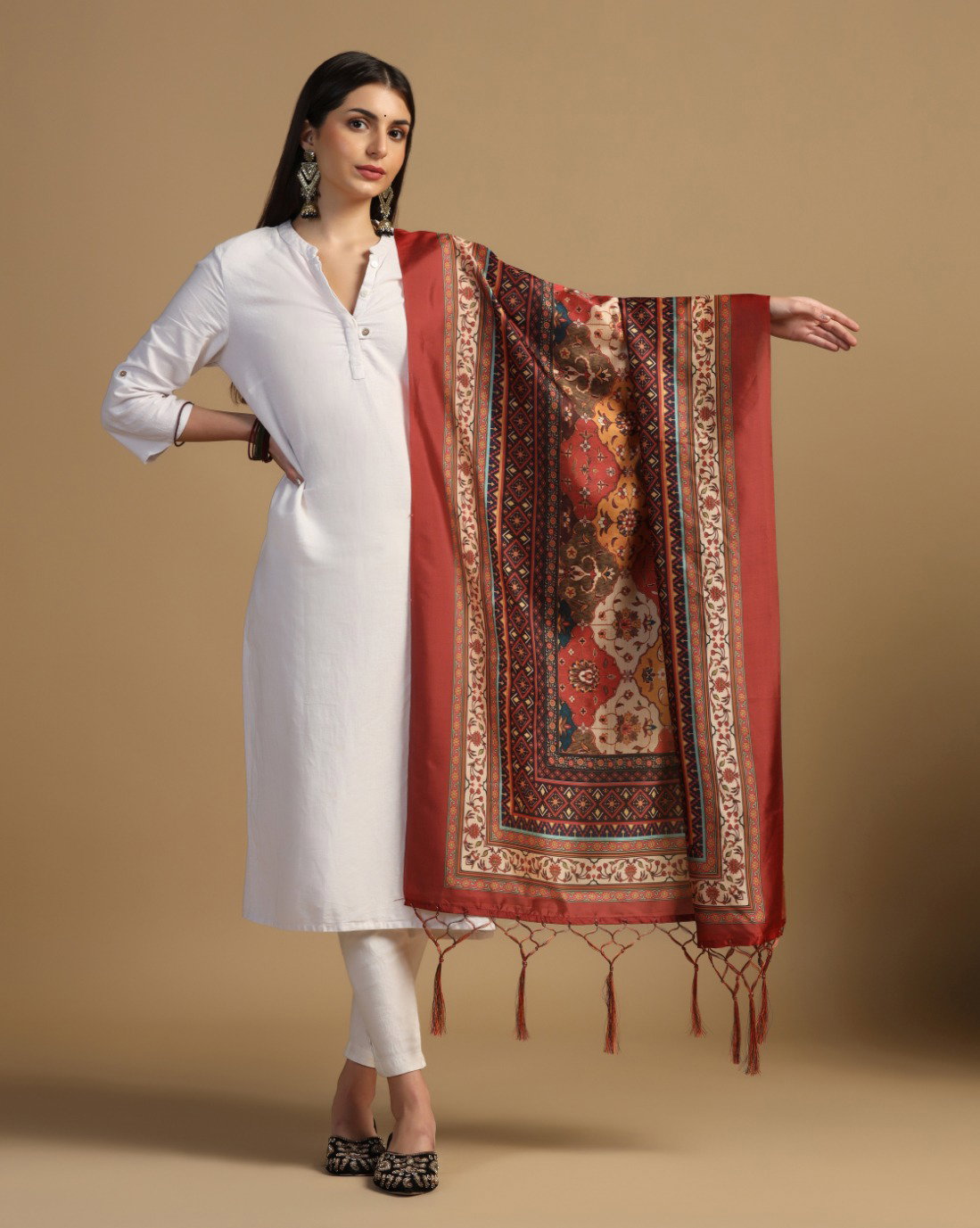 James 2 Assam Silk Printed dupatta Collection
