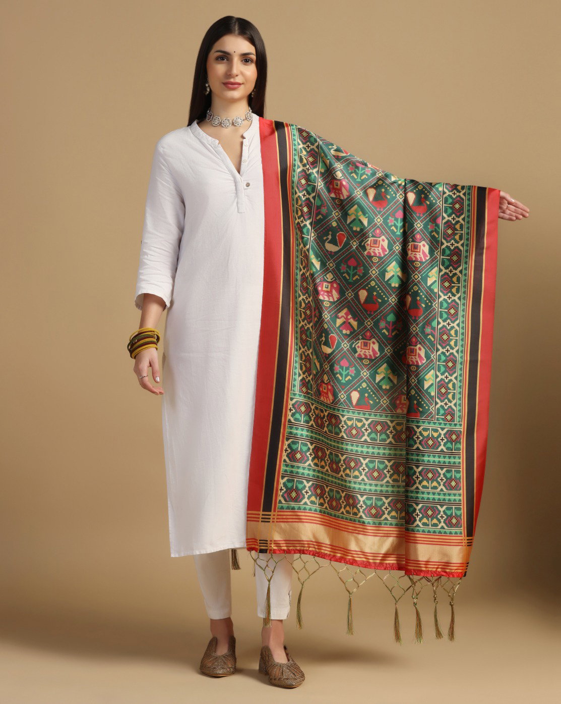 James 2 Assam Silk Printed dupatta Collection