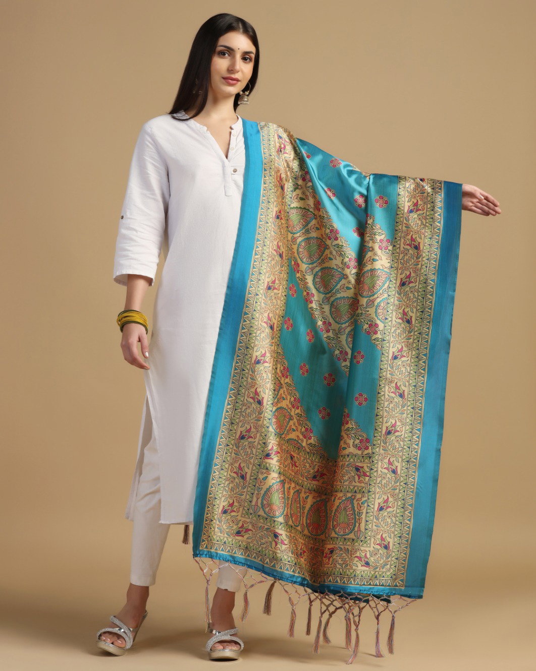 James 2 Assam Silk Printed dupatta Collection
