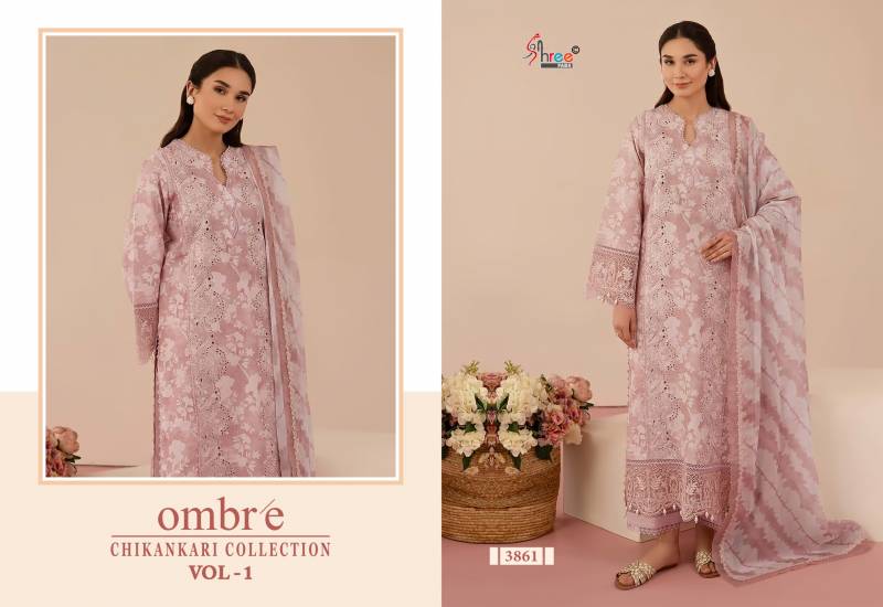 Shree Ombre Chikankari Collection Vol 1 Cotton Dupatta Pakistani Suits