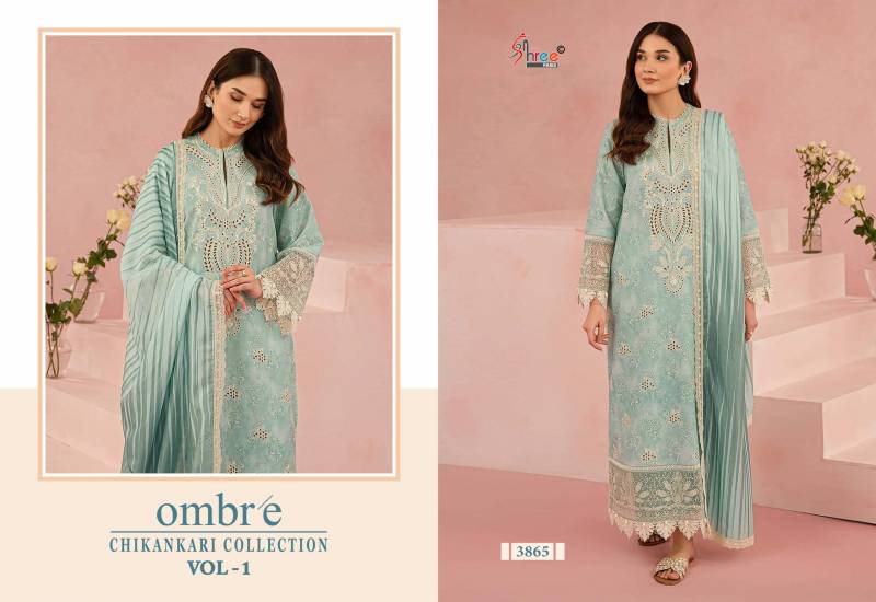 Shree Ombre Chikankari Collection Vol 1 Cotton Dupatta Pakistani Suits