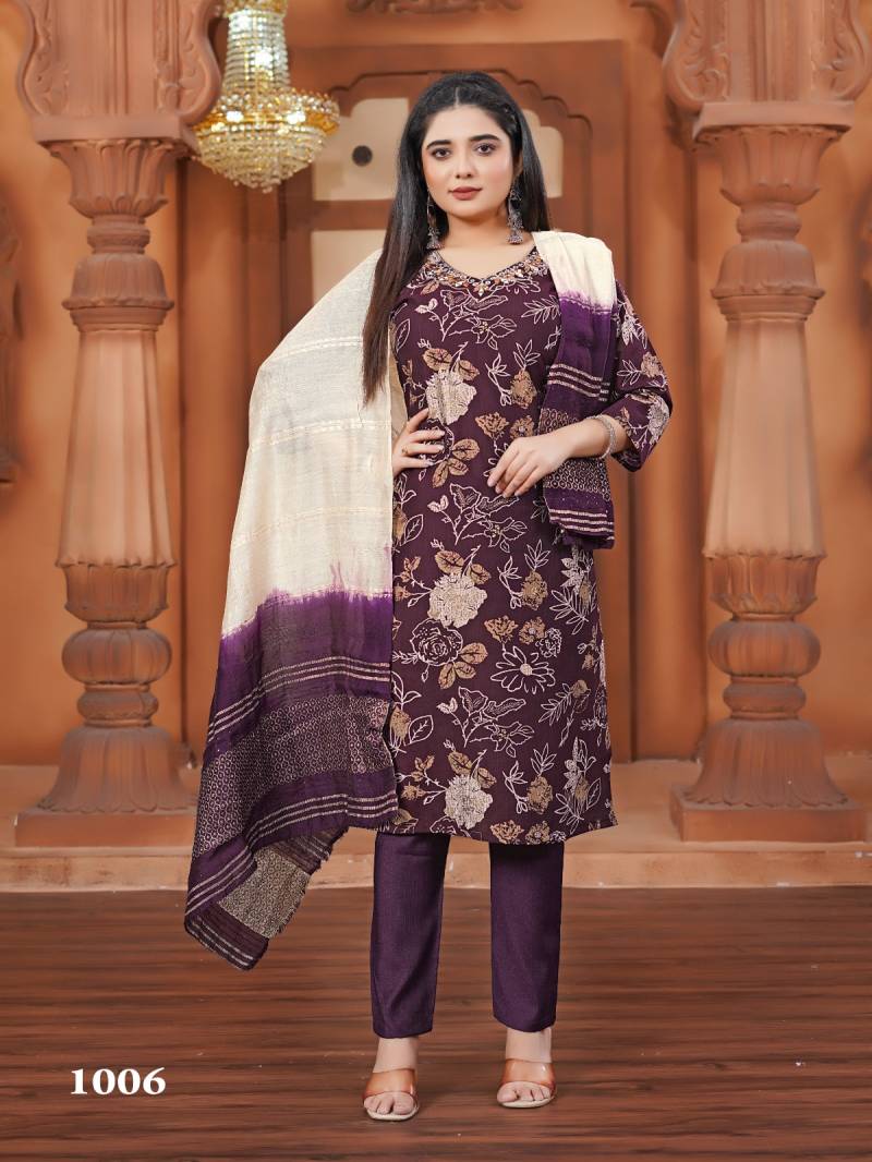Pallavi Vol 1 Vertical Printed Kurti Pant With Dupatta Collection