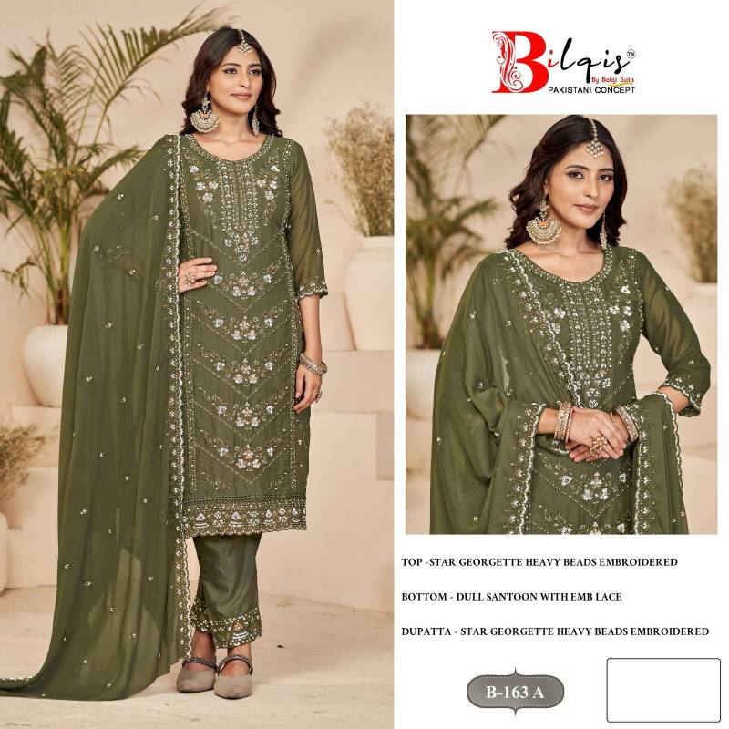 Bilqis B 163 Georgette Pakistani Salwar Kameez Collection