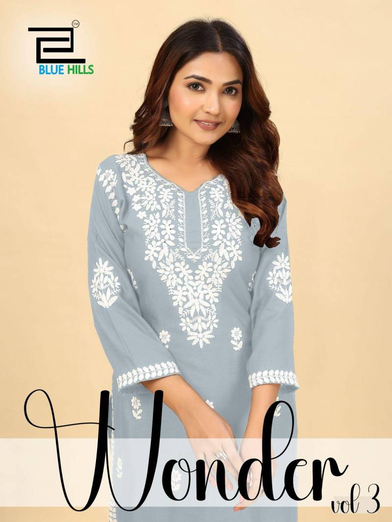 Blue Hills Wonder Vol 3 Rayon Kurti With Bottom Collection