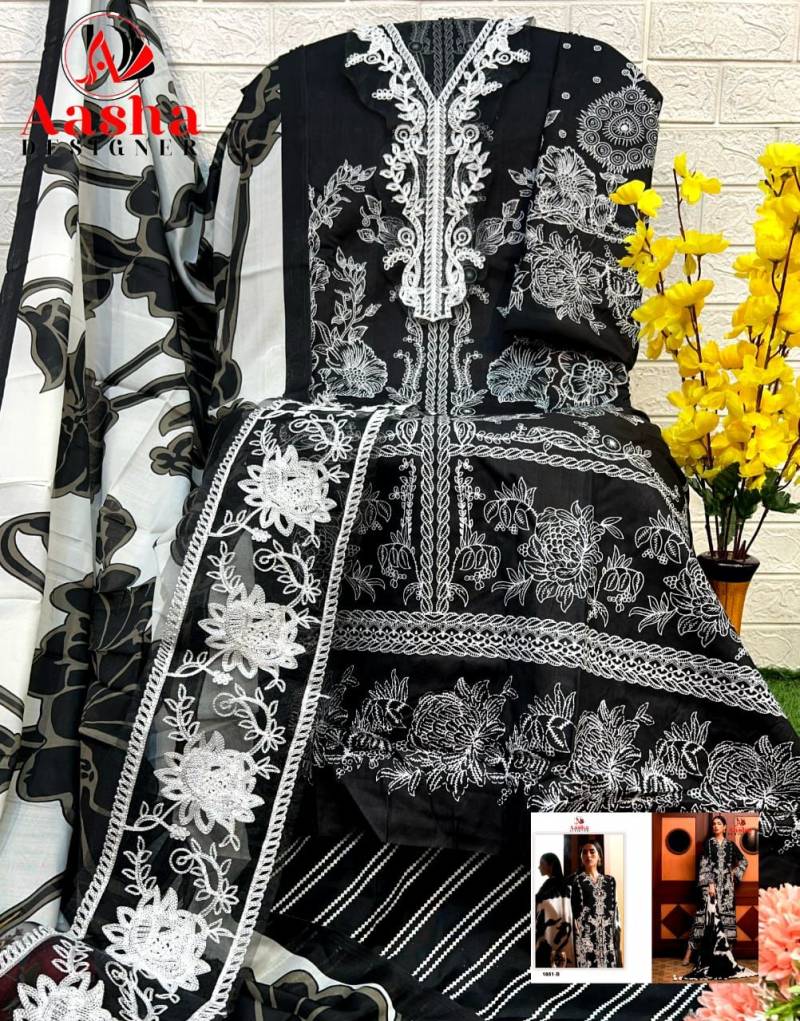 Aasha 1051 A And B Cotton Dupatta Pakistani Salwar Kameez